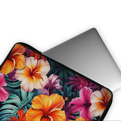 Beautiful Tropical Floral Laptop Sleeve Protective Cover