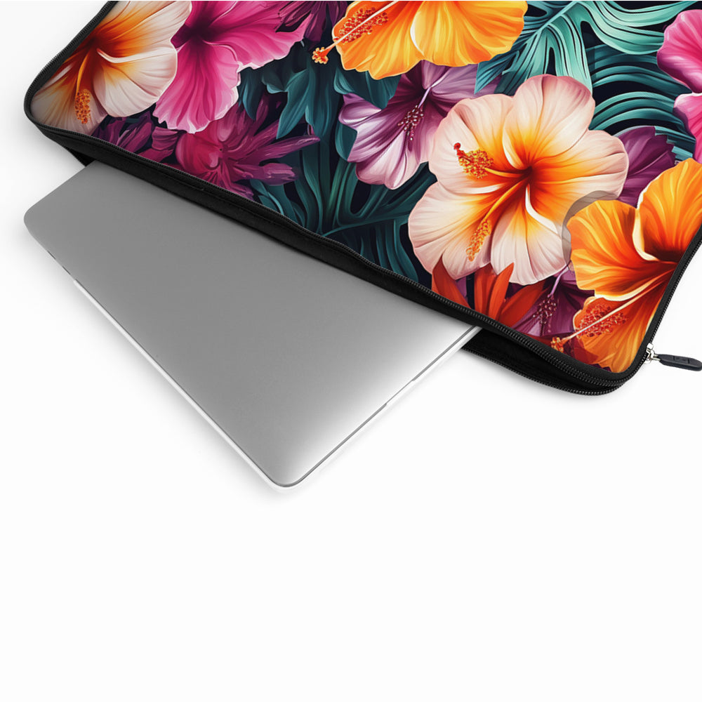 Beautiful Tropical Floral Laptop Sleeve Protective Cover