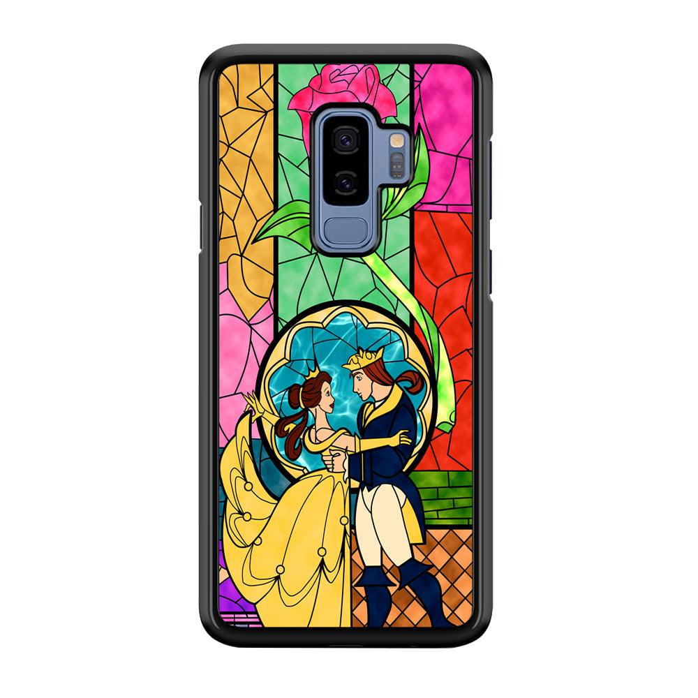 Beauty Princess and Prince Samsung Galaxy S9 Plus Case-Rubber Black (2D Case)-Oxvistore