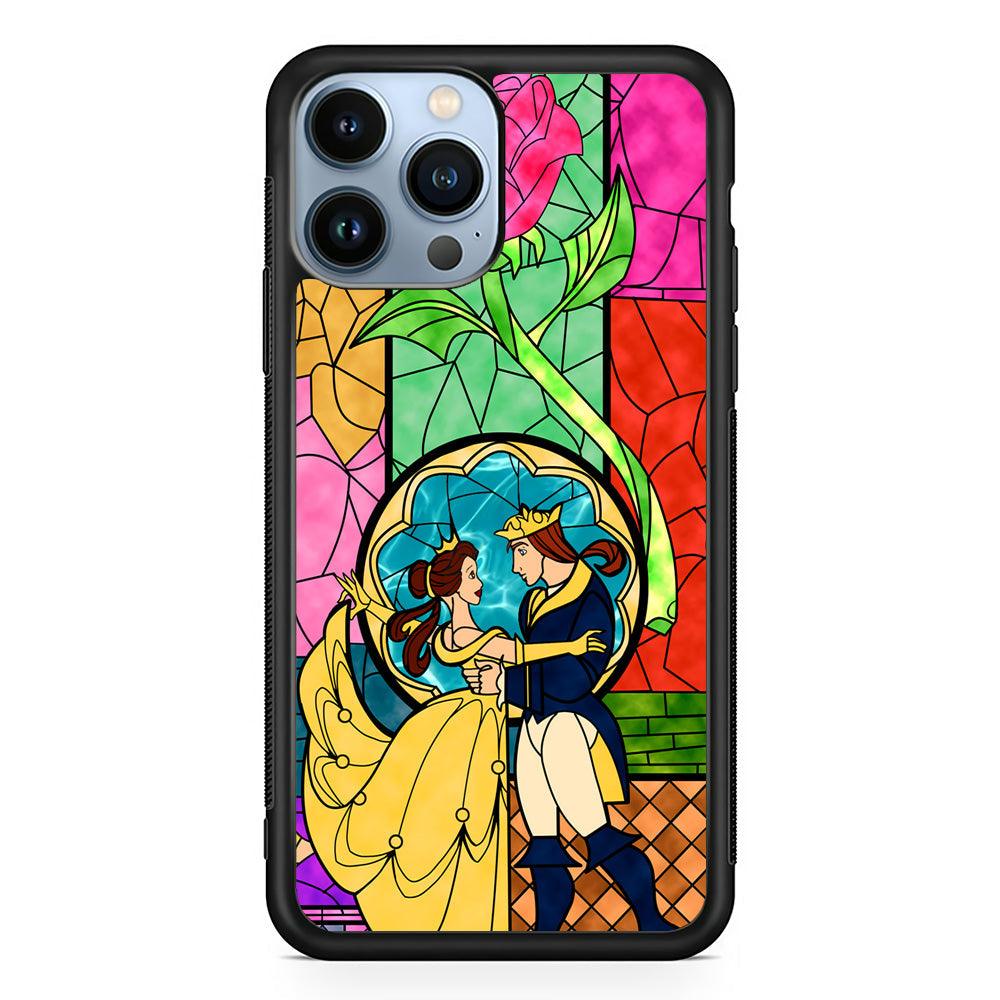 Beauty Princess and Prince iPhone 13 Pro Max Case-Rubber Black (2D Case)-Oxvistore