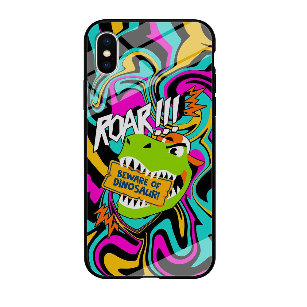 Beware from Dinosaur Roar iPhone X Case-Oxvistore