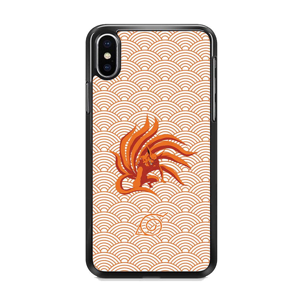 Bijuu no Kurama Konohagakure iPhone XS MAX Case-Rubber White (2D Case)-Oxvistore