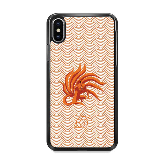 Bijuu no Kurama Konohagakure iPhone XS MAX Case-Rubber White (2D Case)-Oxvistore
