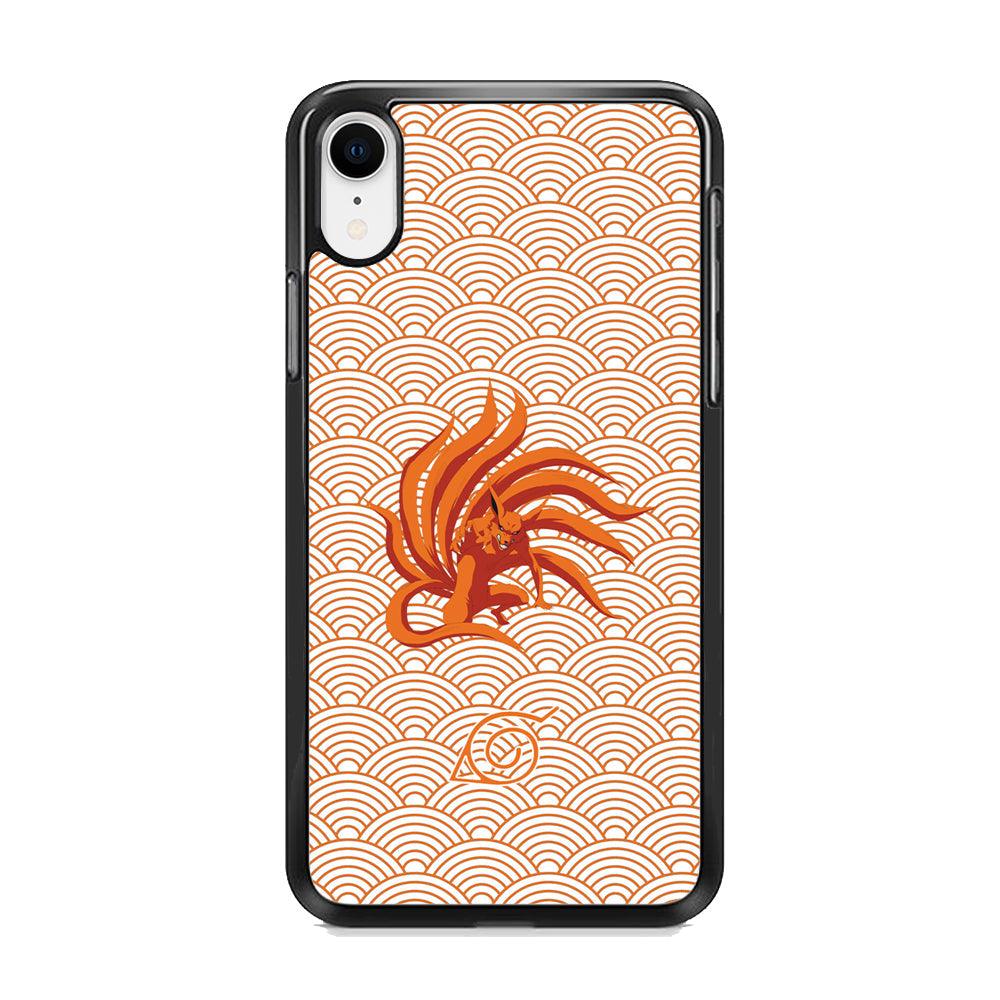 Bijuu no Kurama Konohagakure iPhone XR Case-Rubber White (2D Case)-Oxvistore