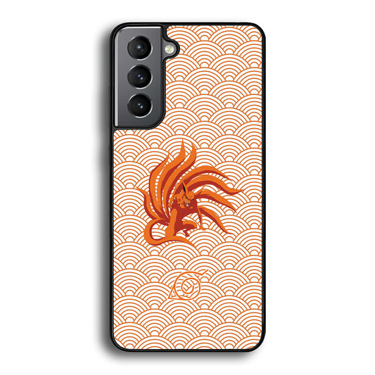 Bijuu no Kurama Konohagakure Samsung Galaxy S21 Plus Case-Rubber White (2D Case)-Oxvistore