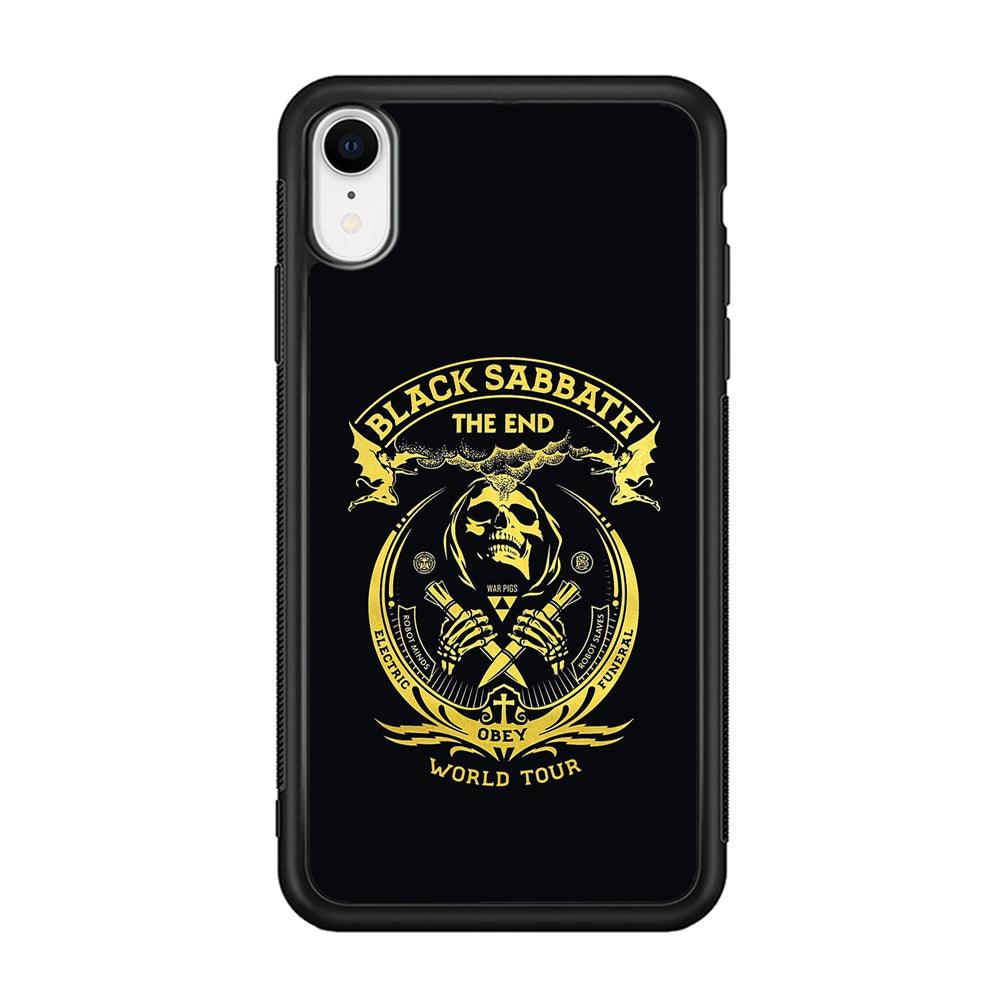 Black Sabbath Obey World Tour iPhone XR Case-Rubber Black (2D Case)-Oxvistore