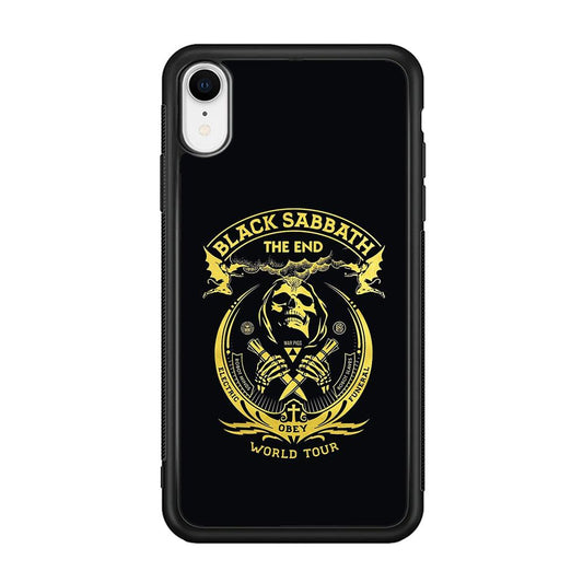 Black Sabbath Obey World Tour iPhone XR Case-Rubber Black (2D Case)-Oxvistore
