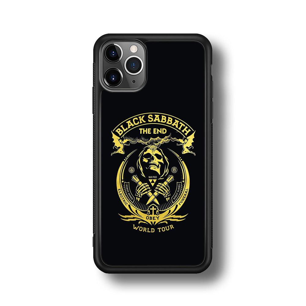 Black Sabbath Obey World Tour iPhone 11 Pro Max Case-Rubber Black (2D Case)-Oxvistore