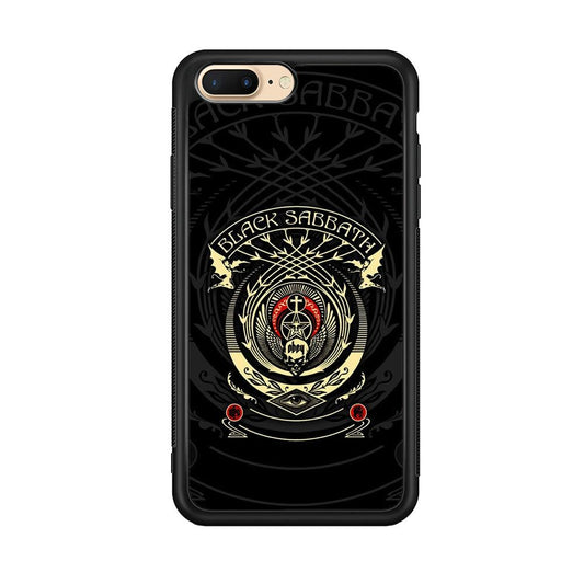 Black Sabbath Shadows Emblem iPhone 7 Plus Case-Rubber Black (2D Case)-Oxvistore