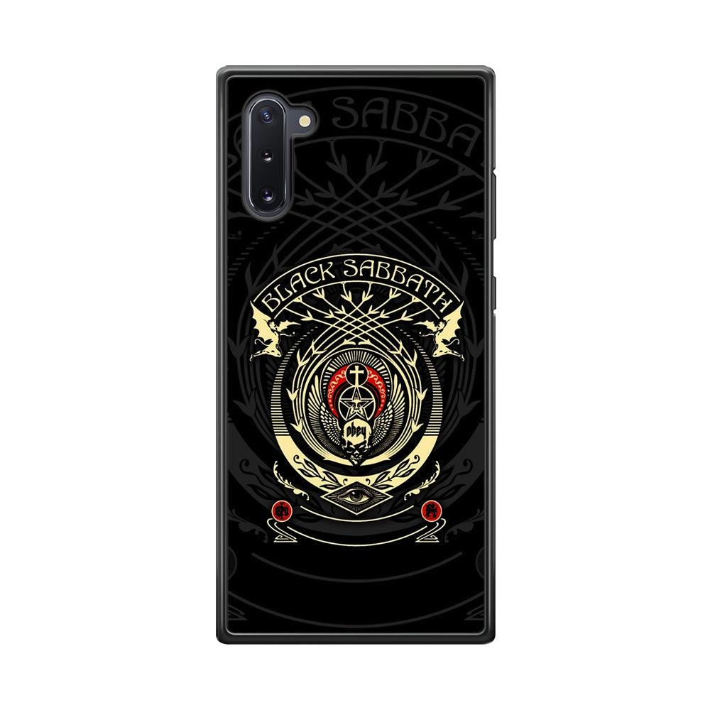 Black Sabbath Shadows Emblem Samsung Galaxy Note 10 Case-Rubber Black (2D Case)-Oxvistore