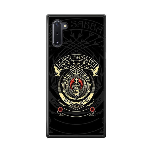 Black Sabbath Shadows Emblem Samsung Galaxy Note 10 Case-Rubber Black (2D Case)-Oxvistore