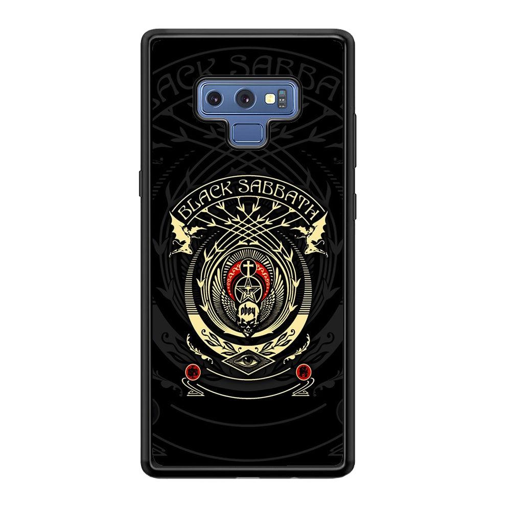 Black Sabbath Shadows Emblem Samsung Galaxy Note 9 Case-Rubber Black (2D Case)-Oxvistore