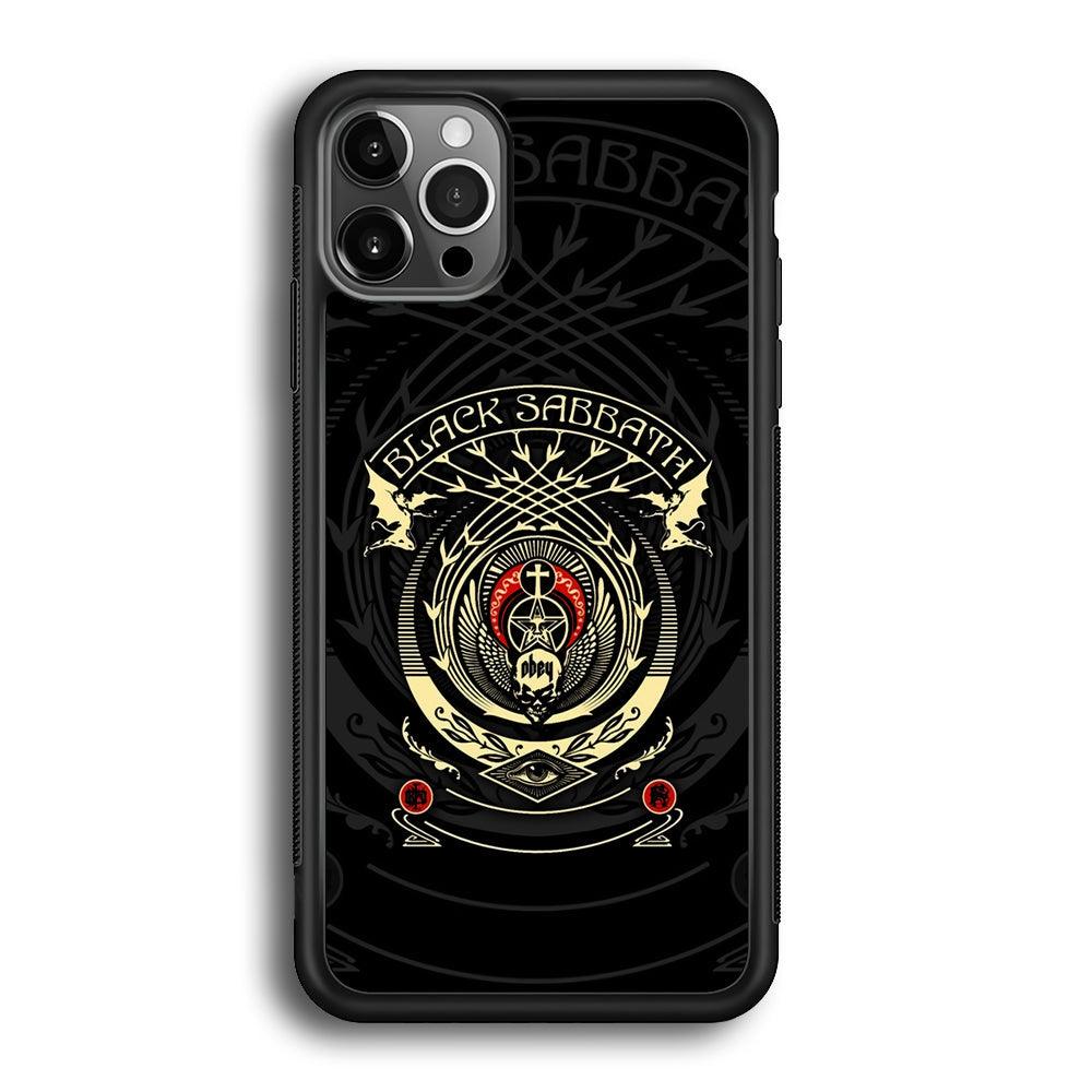 Black Sabbath Shadows Emblem iPhone 12 Pro Max Case-Rubber Black (2D Case)-Oxvistore