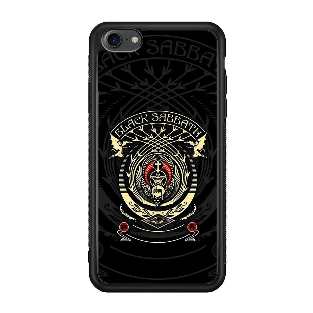 Black Sabbath Shadows Emblem iPhone 7 Case-Rubber Black (2D Case)-Oxvistore
