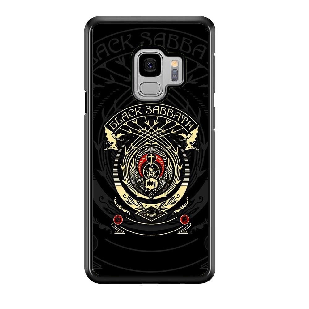 Black Sabbath Shadows Emblem Samsung Galaxy S9 Case-Rubber Black (2D Case)-Oxvistore