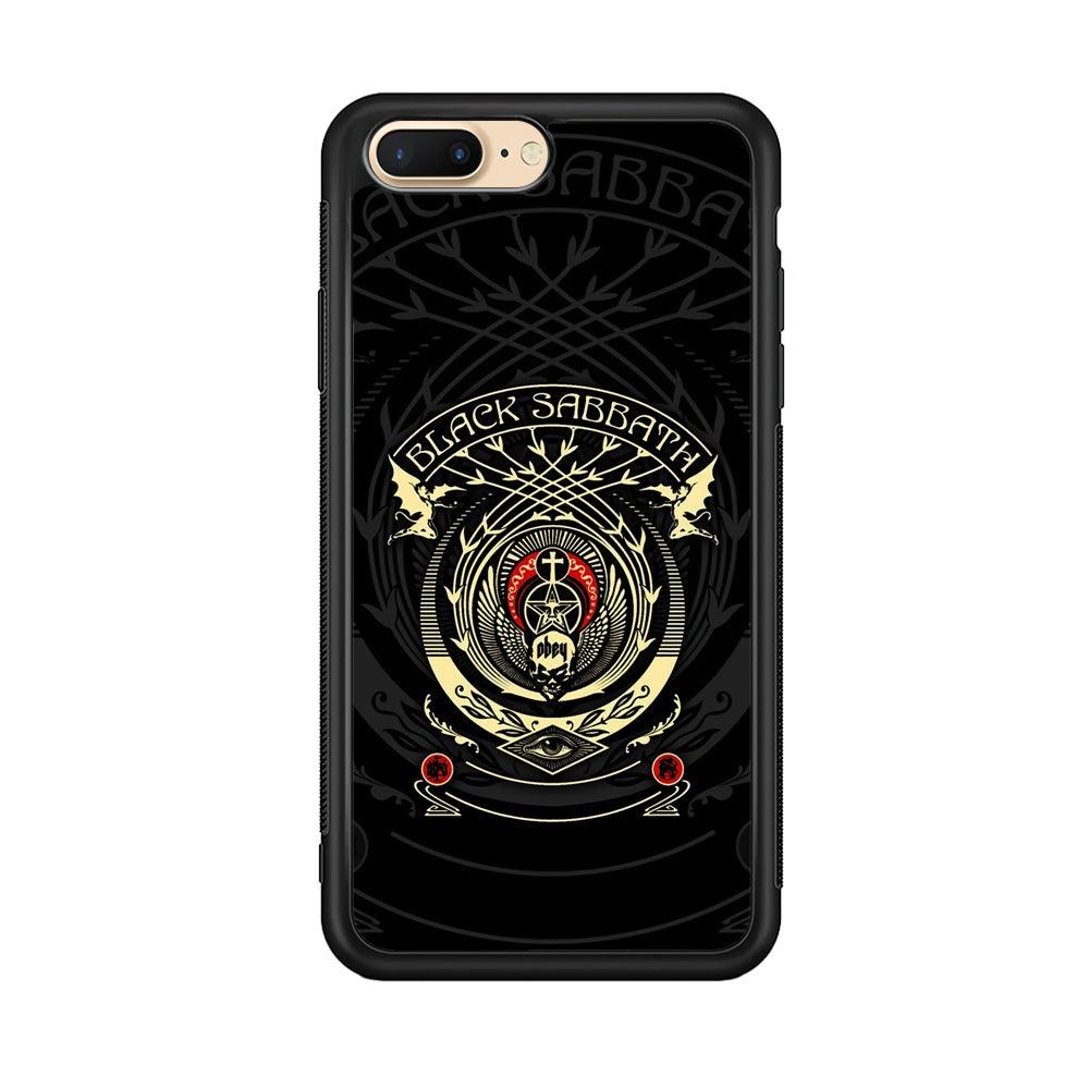 Black Sabbath Shadows Emblem iPhone 8 Plus Case-Rubber Black (2D Case)-Oxvistore