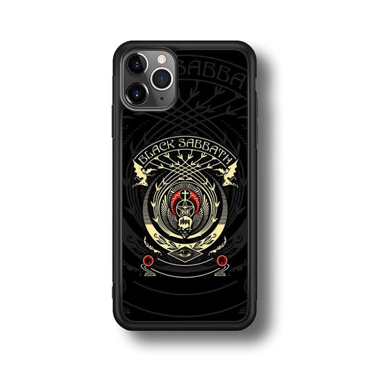 Black Sabbath Shadows Emblem iPhone 11 Pro Max Case-Rubber Black (2D Case)-Oxvistore