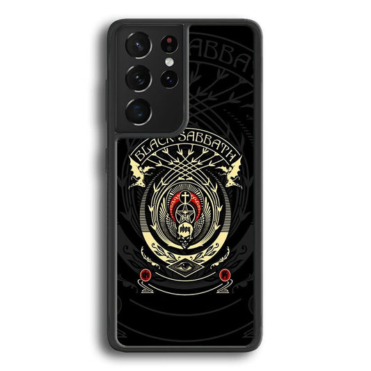 Black Sabbath Shadows Emblem Samsung Galaxy S22 Ultra Case-Rubber Black (2D Case)-Oxvistore