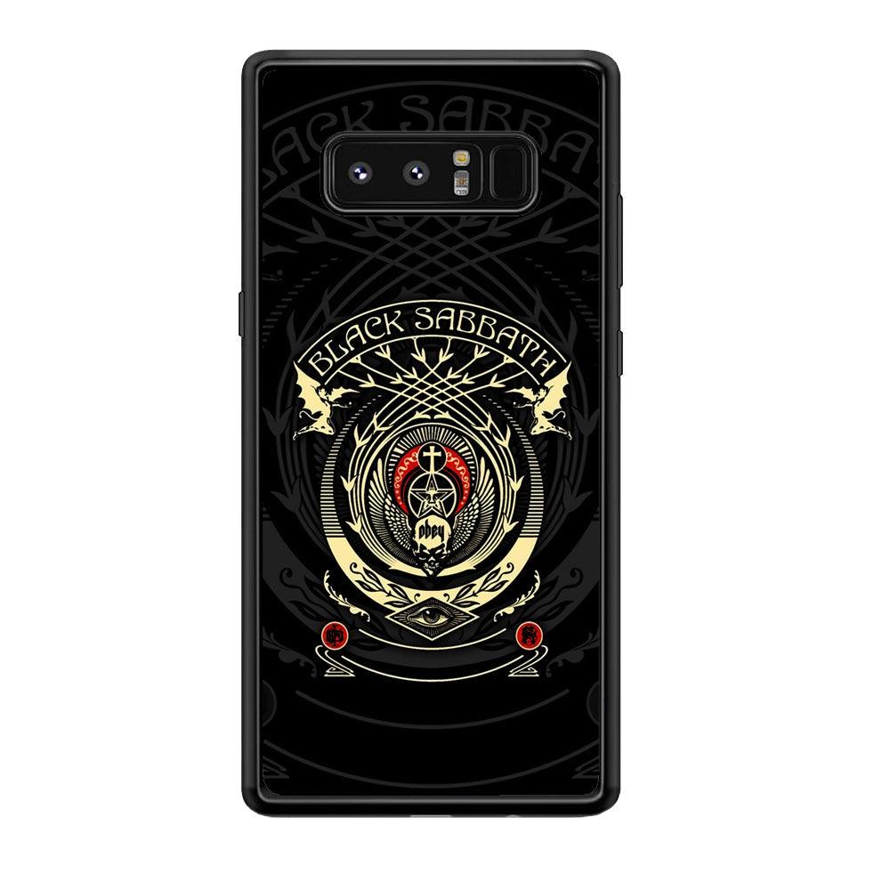 Black Sabbath Shadows Emblem Samsung Galaxy Note 8 Case-Rubber Black (2D Case)-Oxvistore