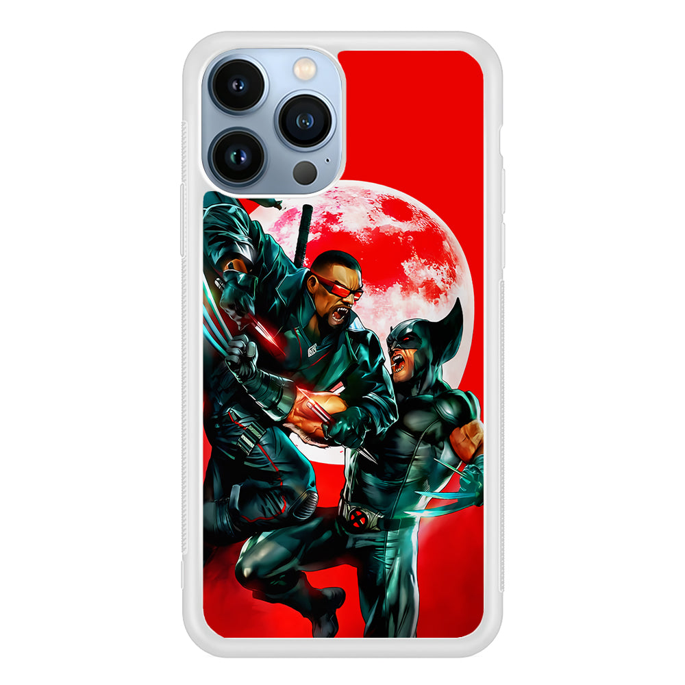 Blade Vampire VS Wolverine 2D Rubber Phone Case