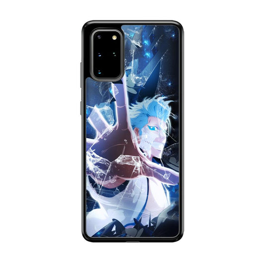 Bleach Hitsugaya Power of Touch Samsung Galaxy S20 Plus Case-Rubber Black (2D Case)-Oxvistore