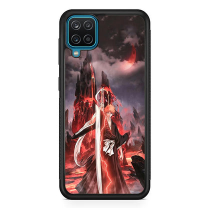 Bleach Red Moon and Lightning Samsung Galaxy A12 Case-Oxvistore