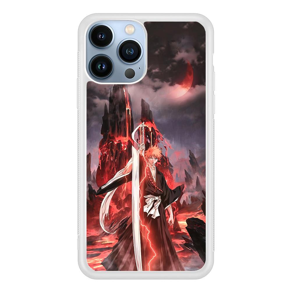 Bleach Red Moon and Lightning iPhone 14 Pro Max Case-Oxvistore