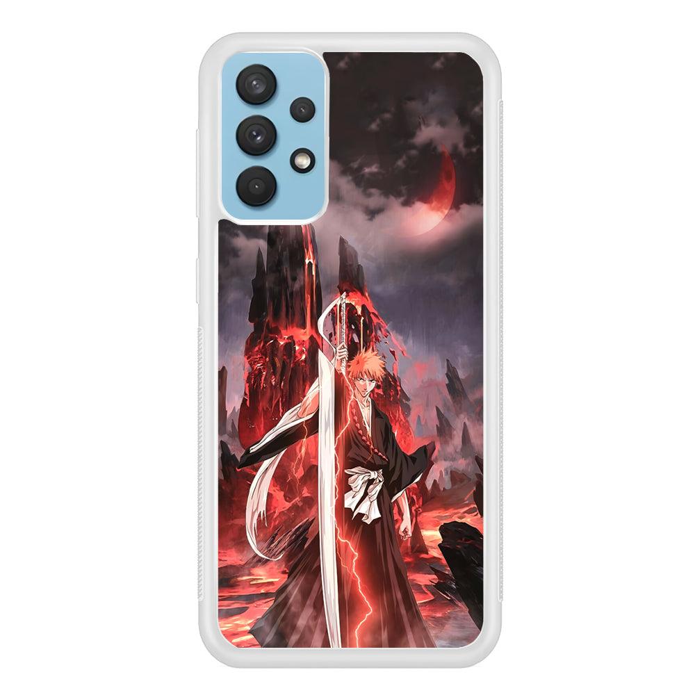 Bleach Red Moon and Lightning Samsung Galaxy A32 Case-Oxvistore