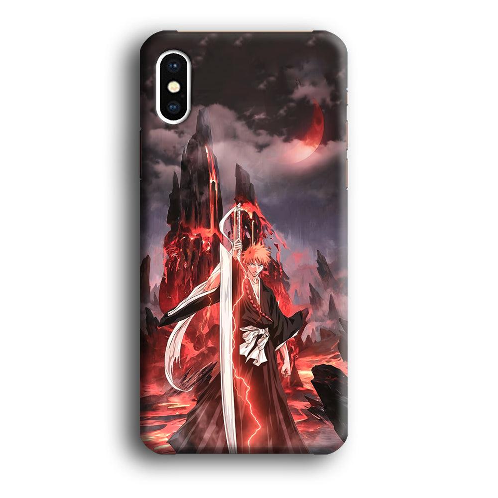 Bleach Red Moon and Lightning iPhone X Case-Oxvistore