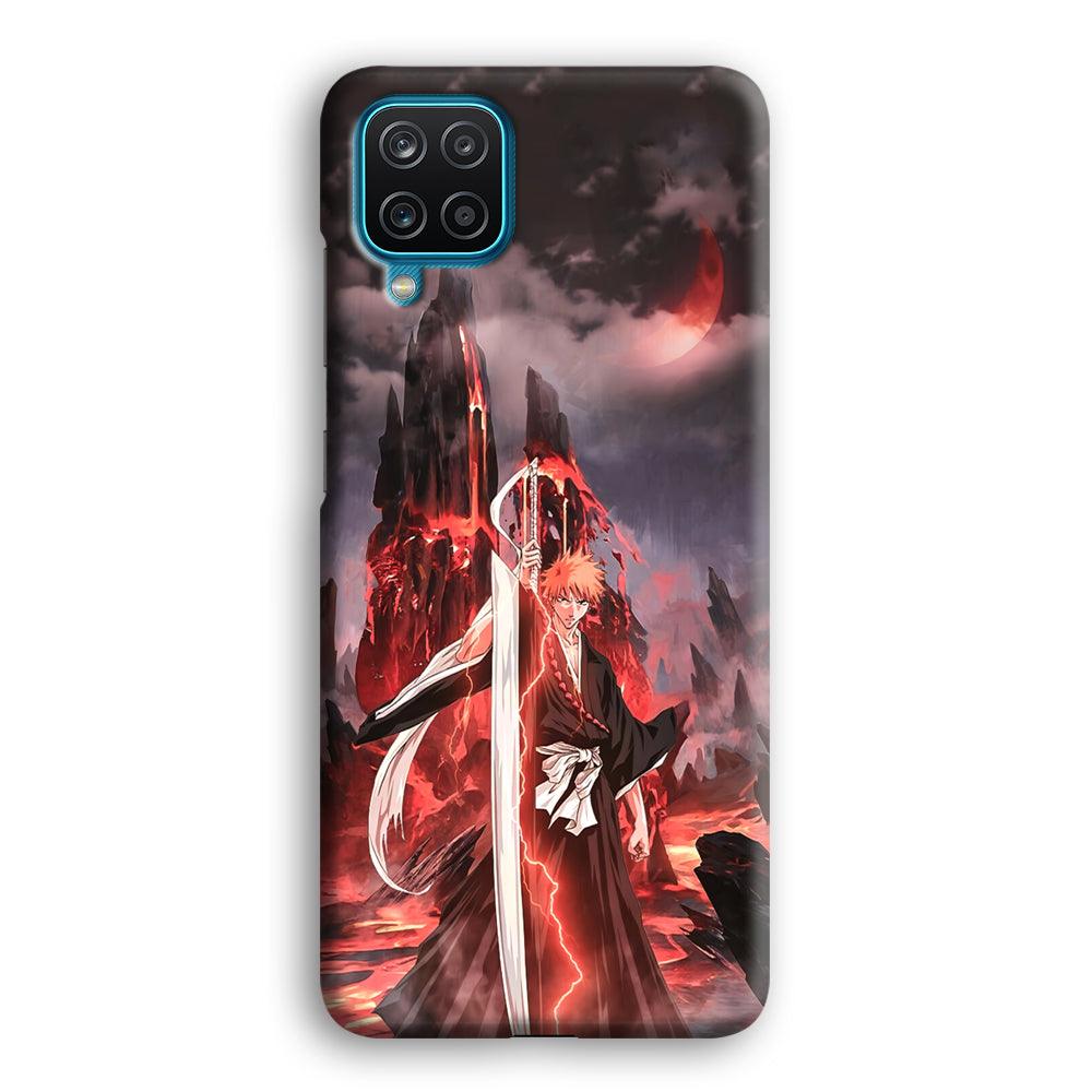 Bleach Red Moon and Lightning Samsung Galaxy A12 Case-Oxvistore