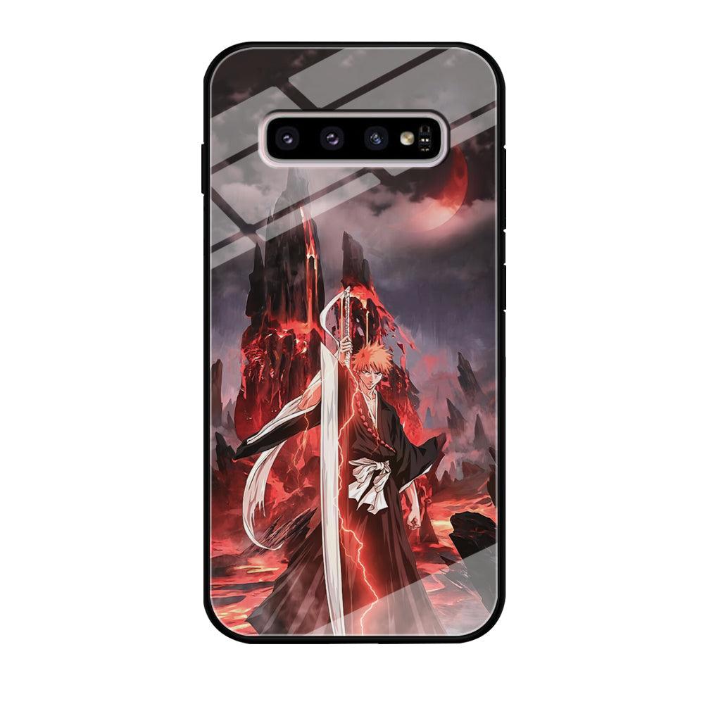 Bleach Red Moon and Lightning Samsung Galaxy S10 Plus Case-Oxvistore