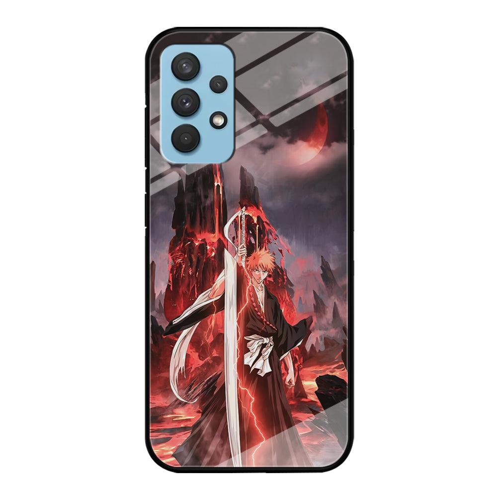 Bleach Red Moon and Lightning Samsung Galaxy A32 Case-Oxvistore