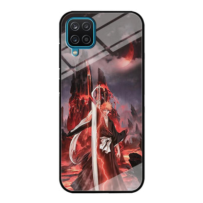 Bleach Red Moon and Lightning Samsung Galaxy A12 Case-Oxvistore