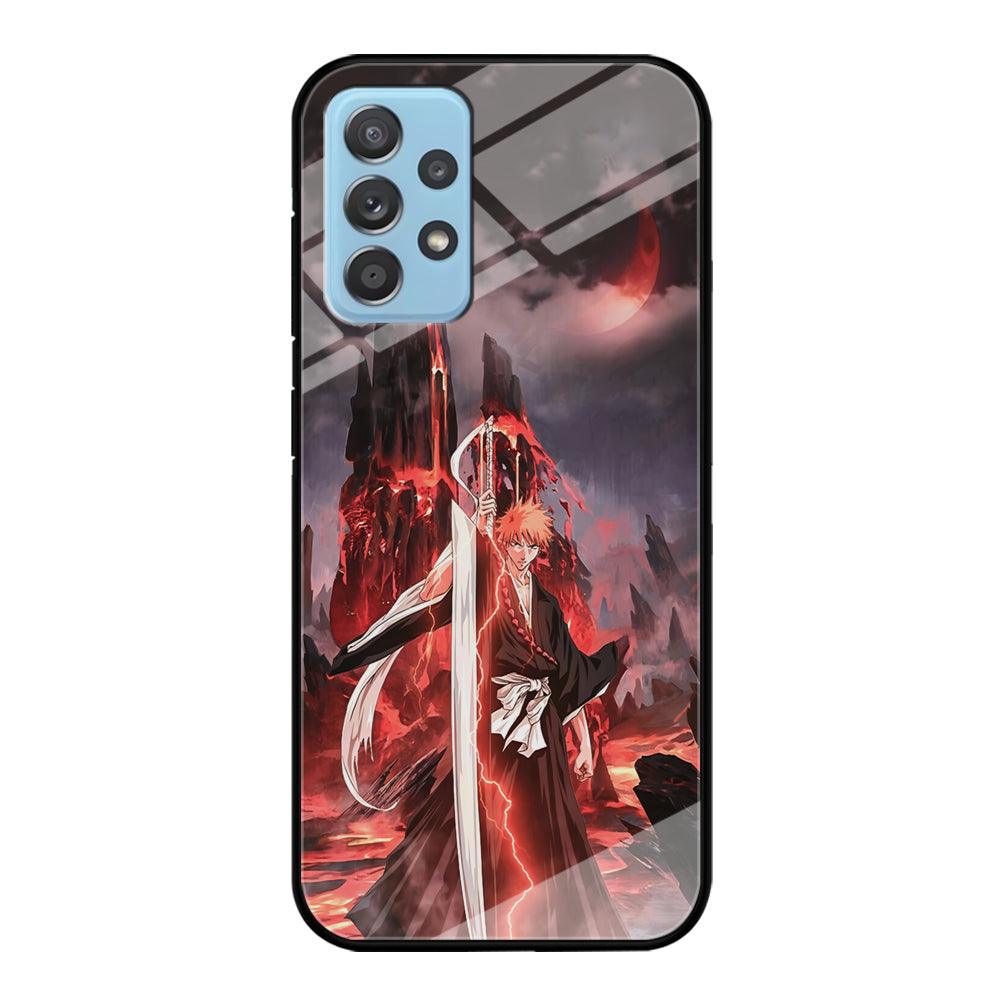 Bleach Red Moon and Lightning Samsung Galaxy A52 Case-Oxvistore