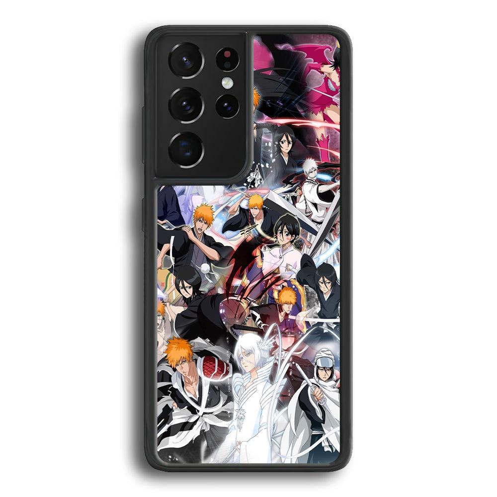 Bleach The Transformation of Power Samsung Galaxy S23 Ultra Case-Rubber Black (2D Case)-Oxvistore