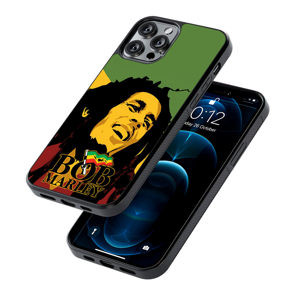 Bob Marley Art Legend Reggae 2D Rubber Phone Case