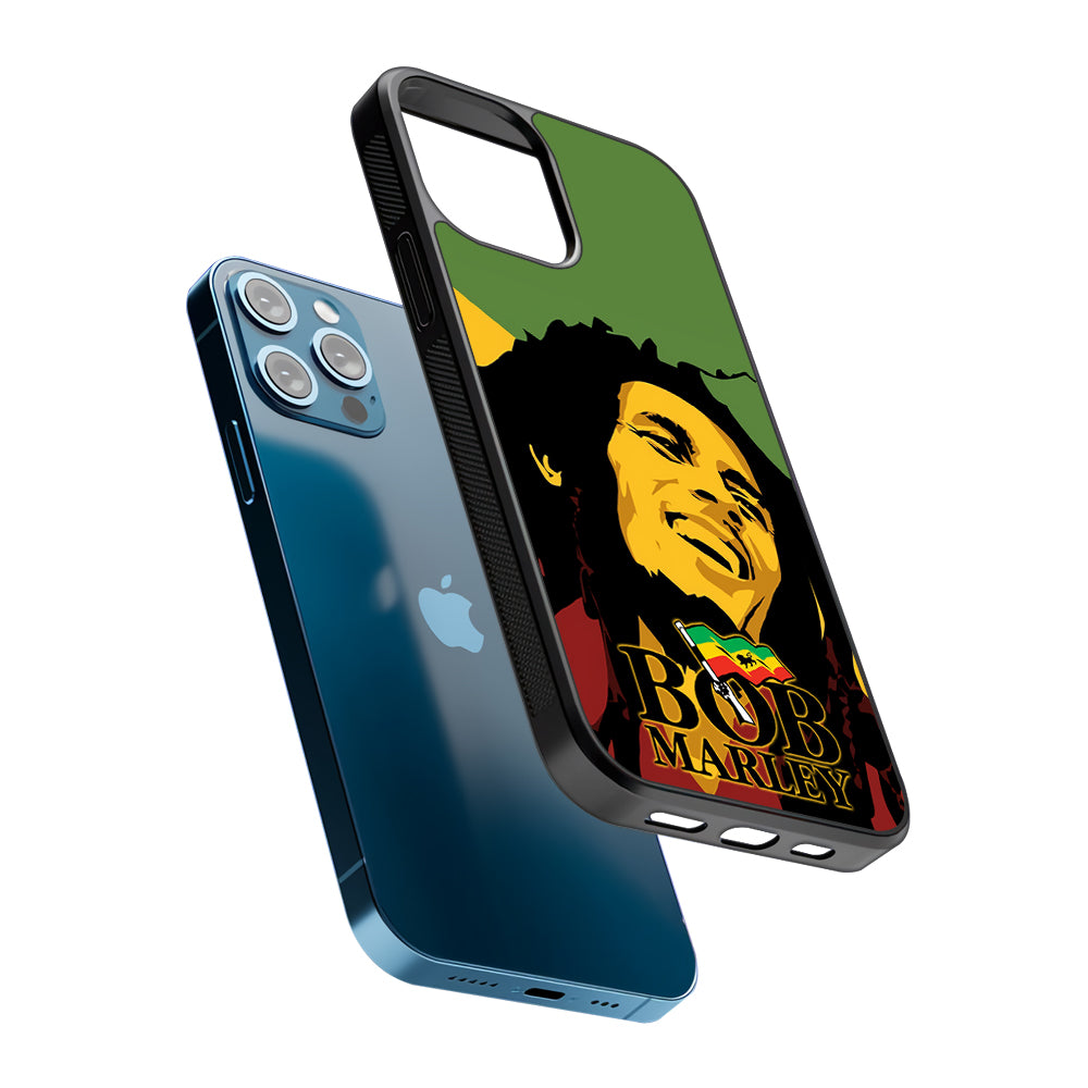 Bob Marley Art Legend Reggae 2D Rubber Phone Case