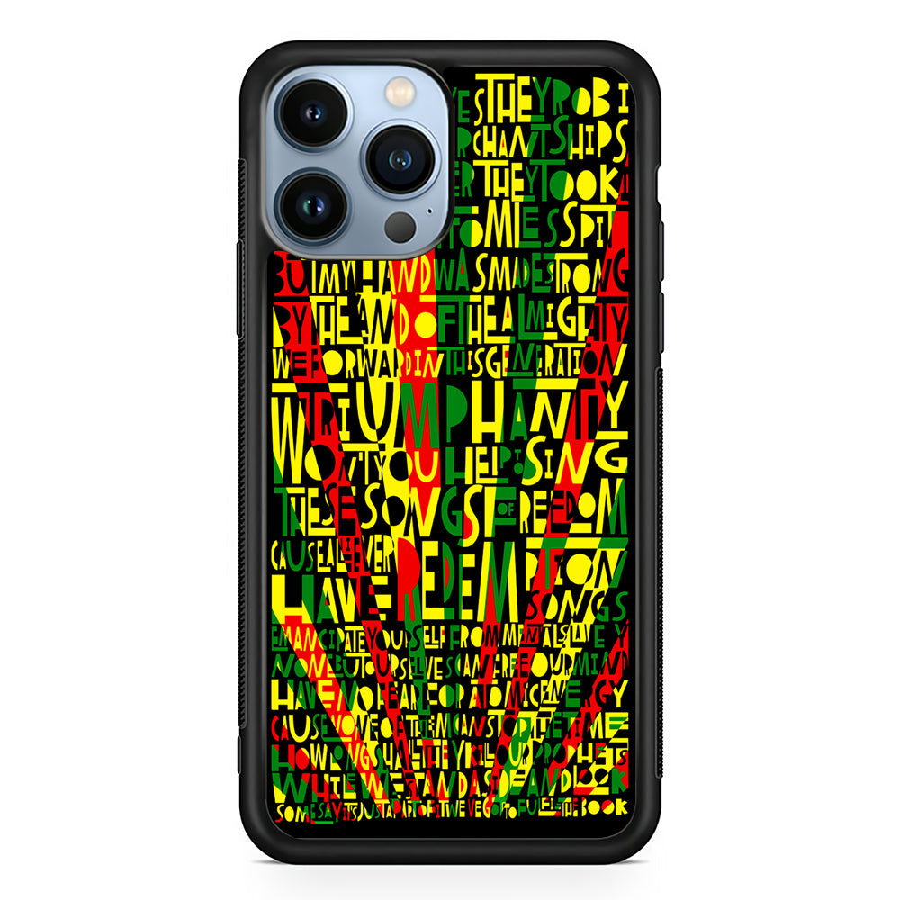 Bob Marley Redemption Song 2D Rubber Phone Case