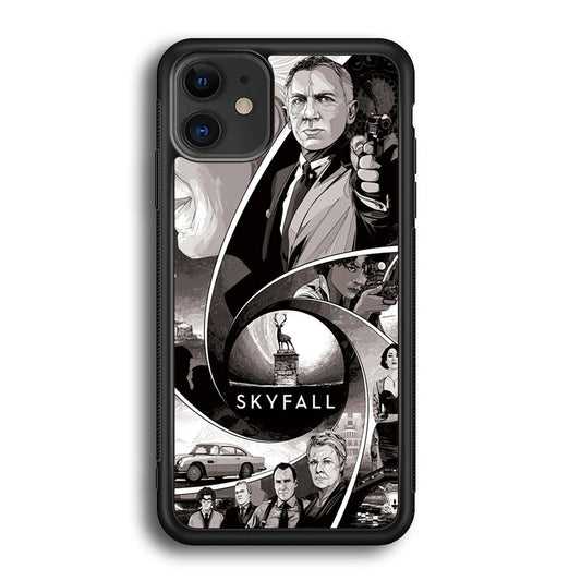Bond on Skyfall iPhone 11 Case-Rubber Black (2D Case)-Oxvistore