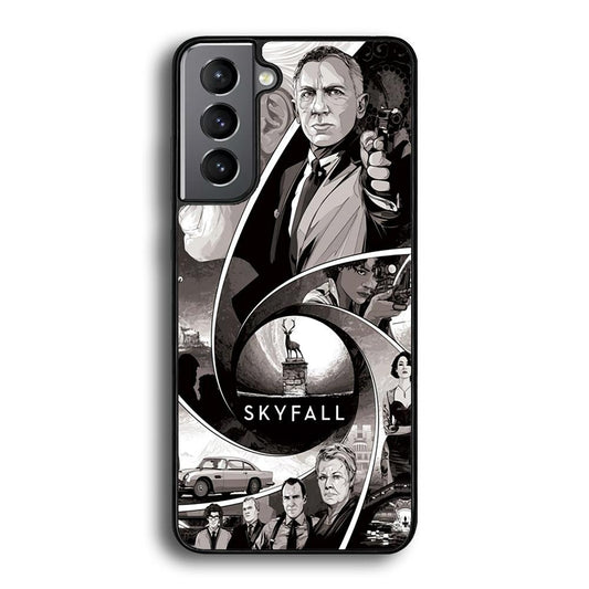 Bond on Skyfall Samsung Galaxy S23 Plus Case-Rubber White (2D Case)-Oxvistore