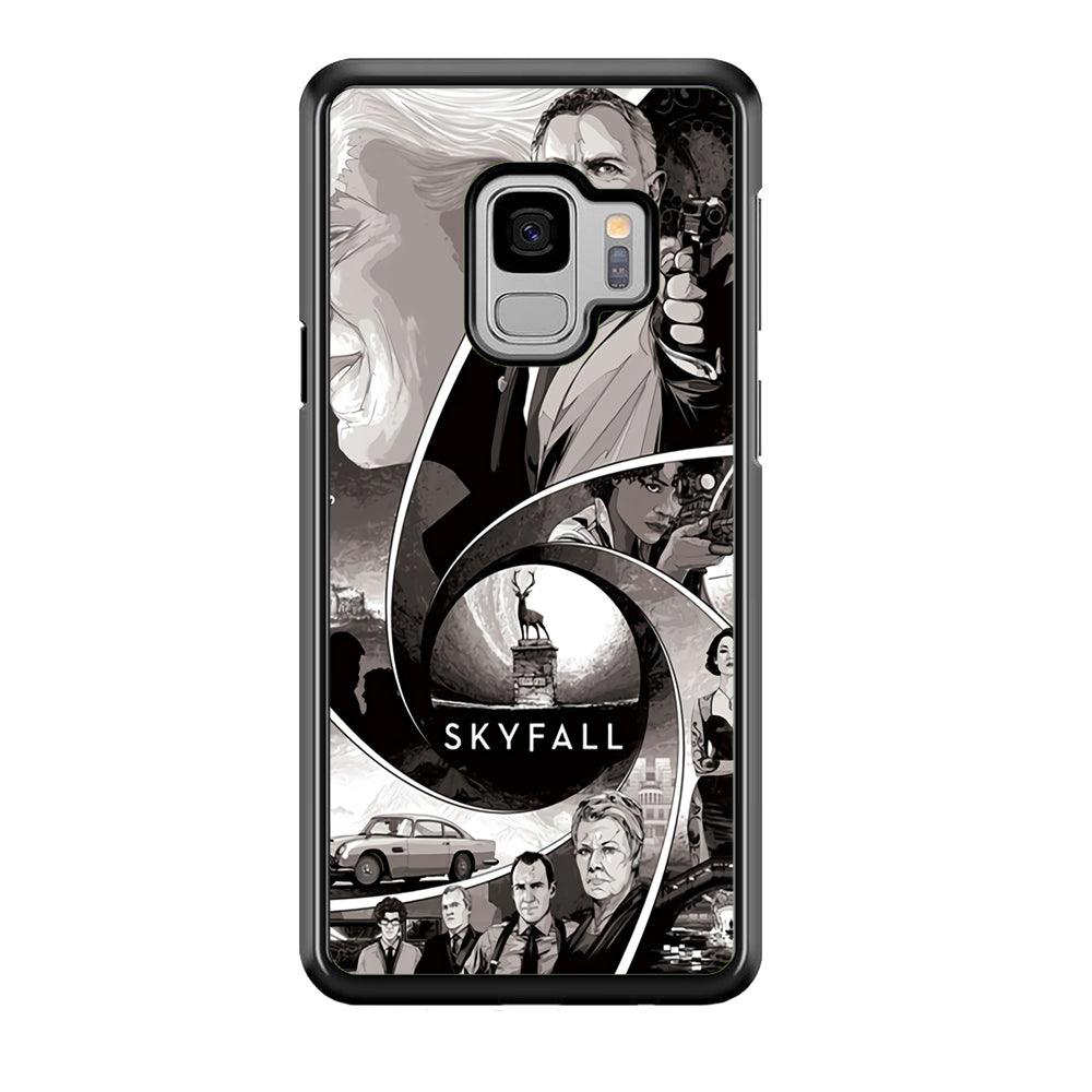 Bond on Skyfall Samsung Galaxy S9 Case-Rubber Black (2D Case)-Oxvistore