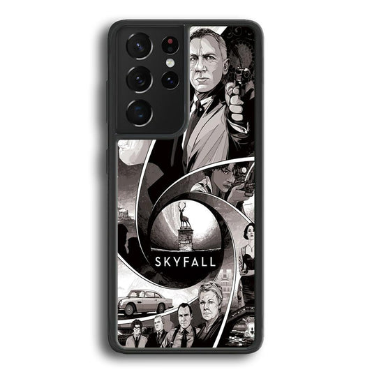 Bond on Skyfall Samsung Galaxy S21 Ultra Case-Rubber Black (2D Case)-Oxvistore