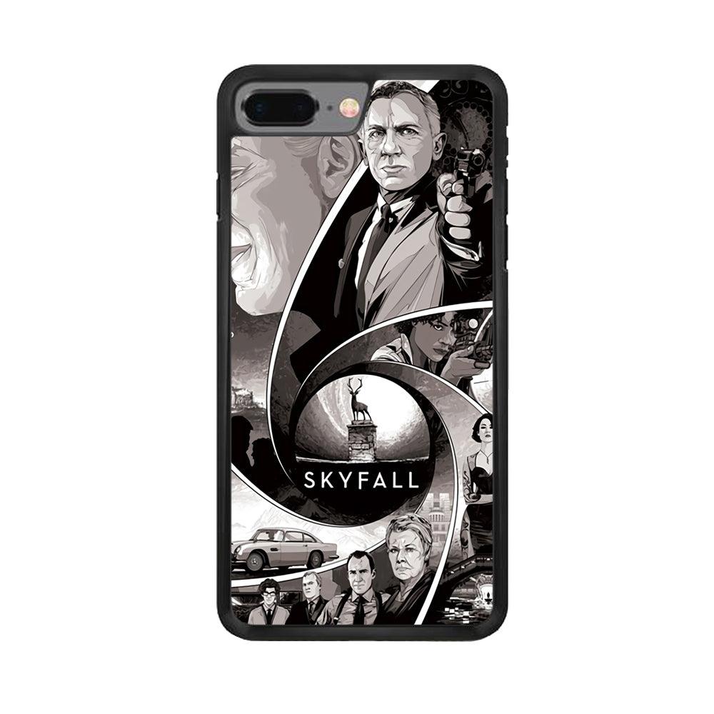 Bond on Skyfall iPhone 8 Plus Case-Rubber Black (2D Case)-Oxvistore