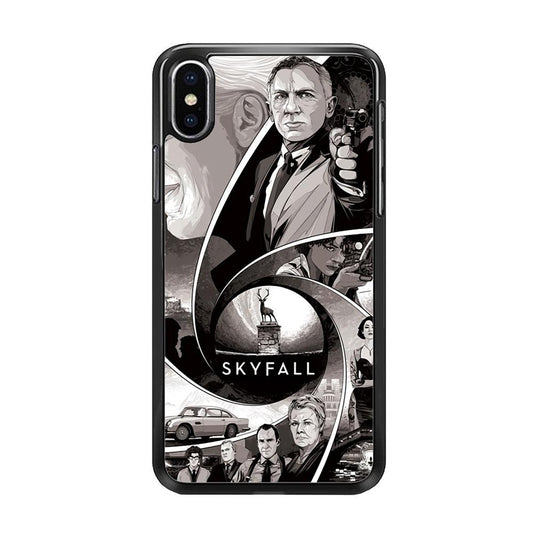 Bond on Skyfall iPhone XS MAX Case-Rubber Black (2D Case)-Oxvistore