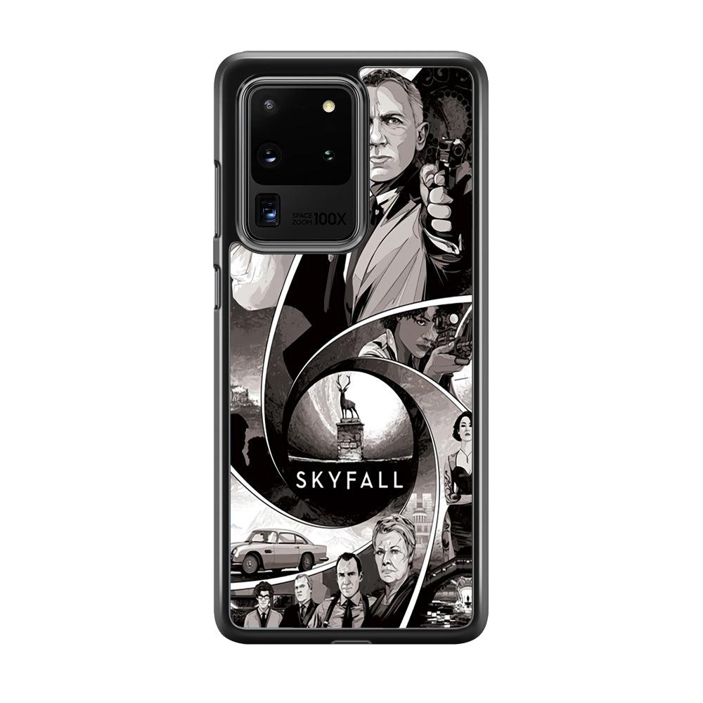 Bond on Skyfall Samsung Galaxy S20 Ultra Case-Rubber Black (2D Case)-Oxvistore