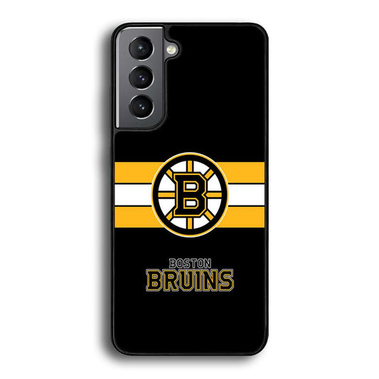 Boston Bruins Light in The Darkness Samsung Galaxy S22 Plus Case-Rubber Black (2D Case)-Oxvistore