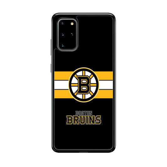 Boston Bruins Light in The Darkness Samsung Galaxy S20 Plus Case-Rubber Black (2D Case)-Oxvistore