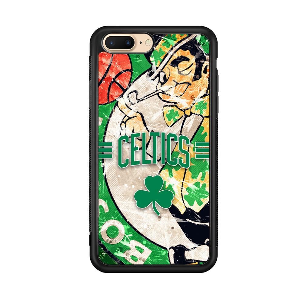 Boston Celtics Game Never End iPhone 7 Plus Case-Rubber Black (2D Case)-Oxvistore