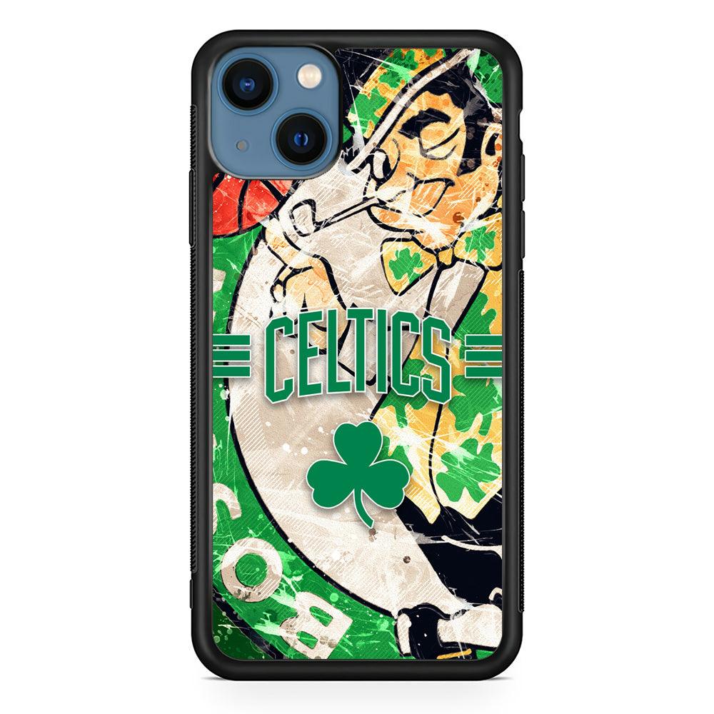 Boston Celtics Game Never End iPhone 15 Plus Case-Rubber Black (2D Case)-Oxvistore