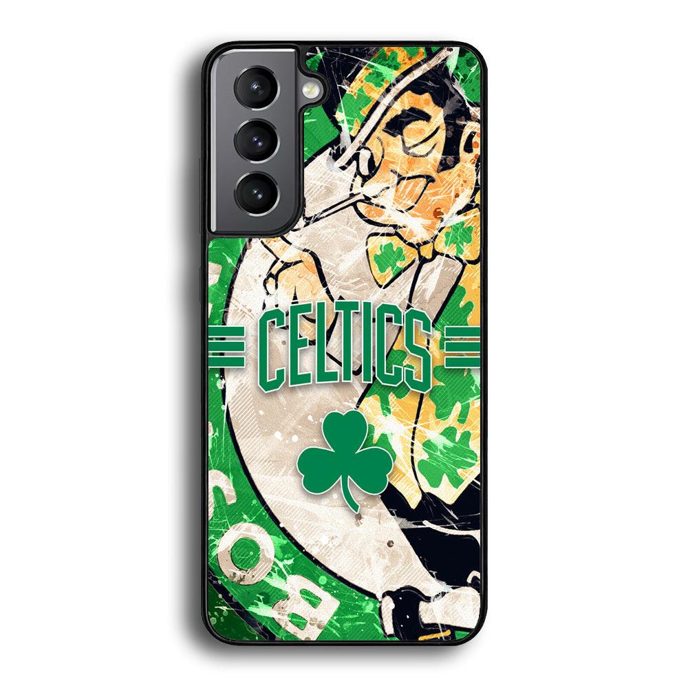Boston Celtics Game Never End Samsung Galaxy S22 Plus Case-Rubber Black (2D Case)-Oxvistore